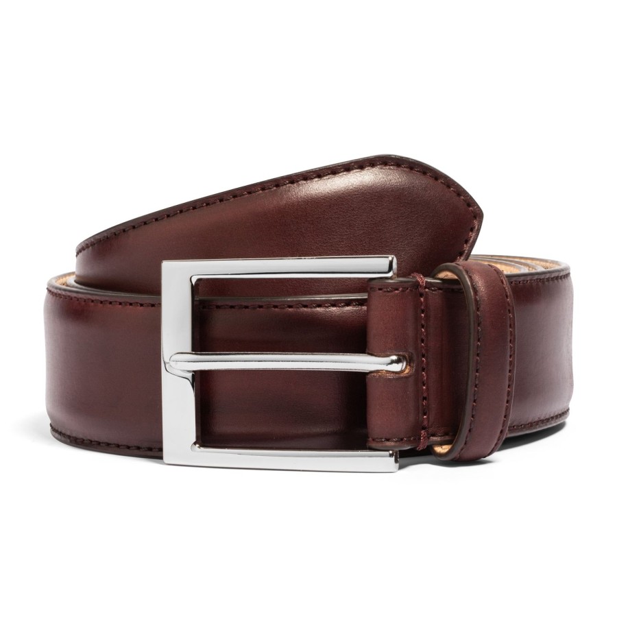 Accessories To Boot New York | Calf Dress Belt Bordeaux