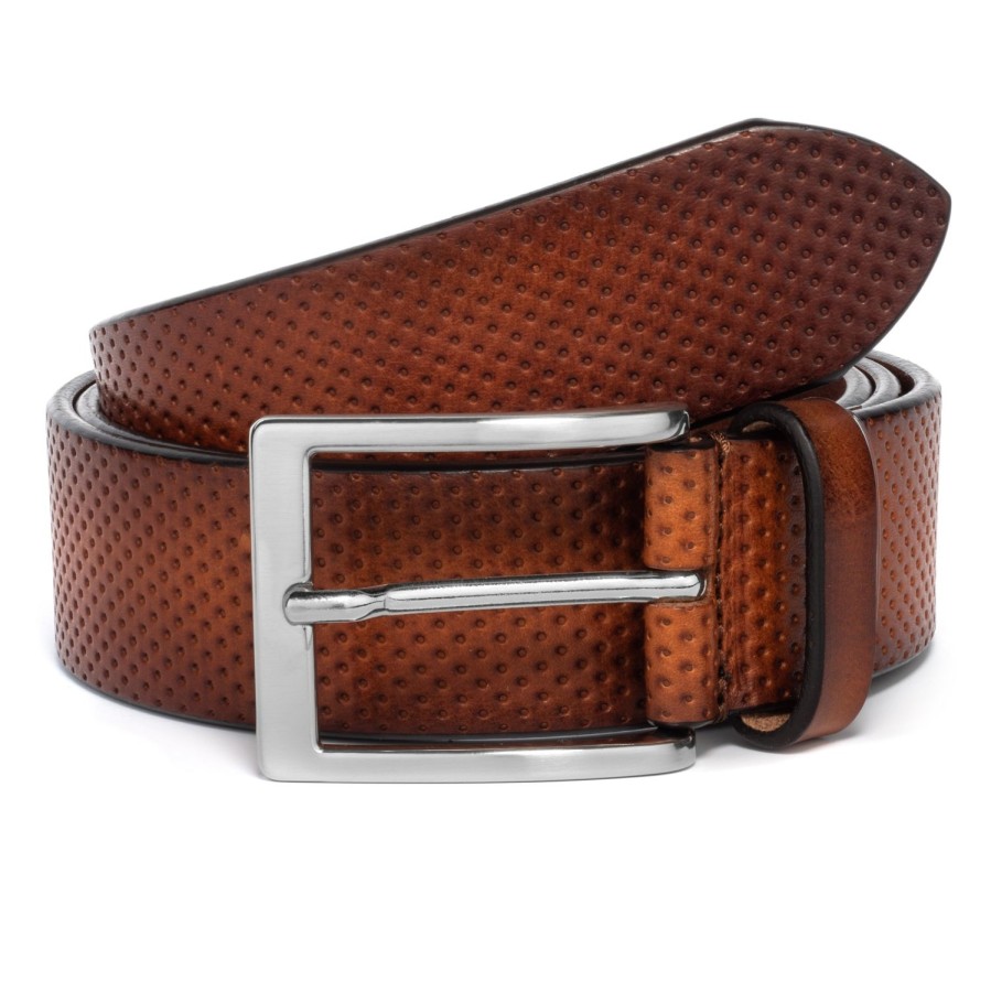 Accessories To Boot New York | Leather Belt Cognac Perf