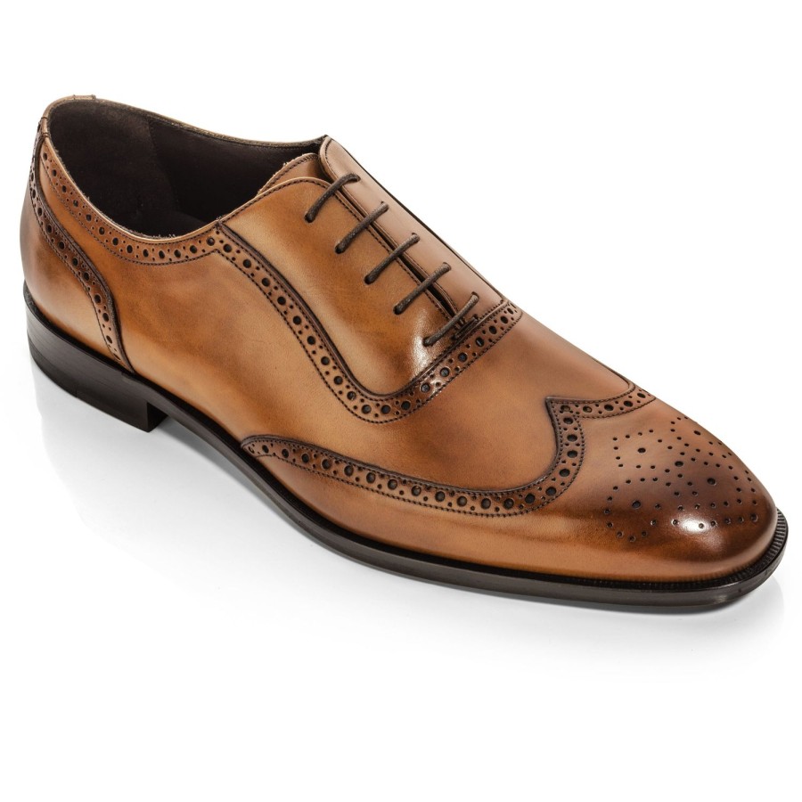 Shoes To Boot New York | Liddell Calf Wingtip Burnished Tan