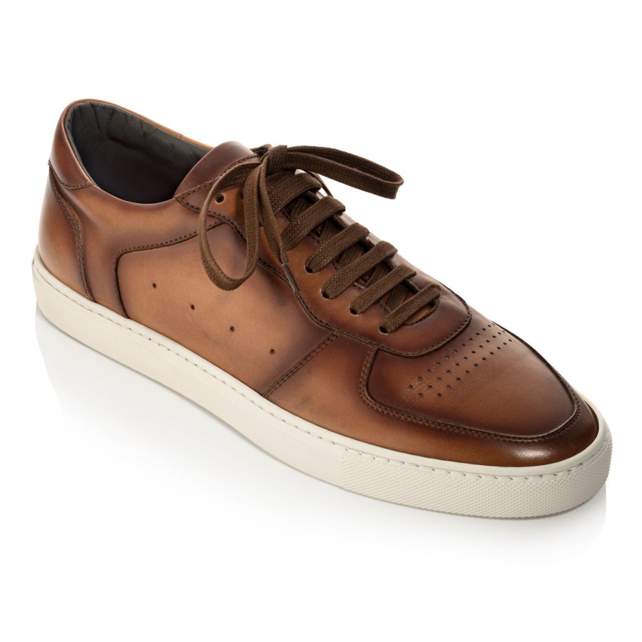 Shoes To Boot New York | Barbera Court Sneaker Tan Burnish