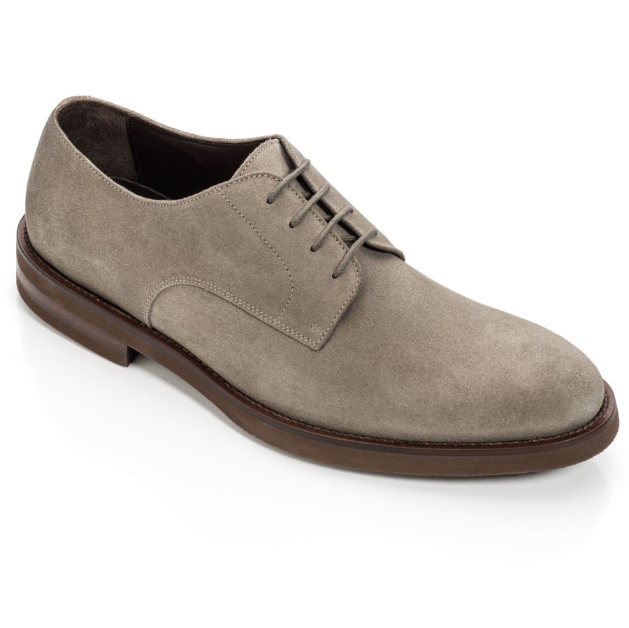 Shoes To Boot New York | Peterson Derby Lace Up Taupe Suede