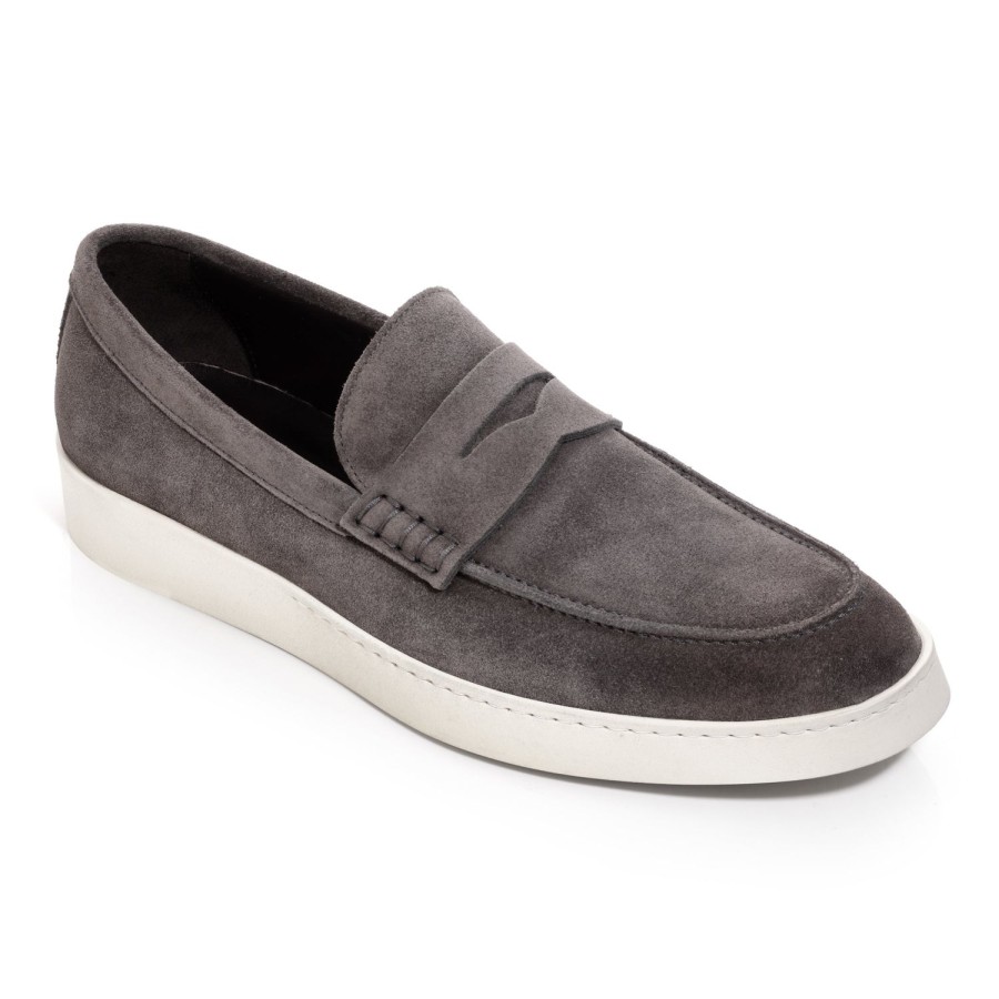 Shoes To Boot New York | Voss Penny Loafer Grey Suede