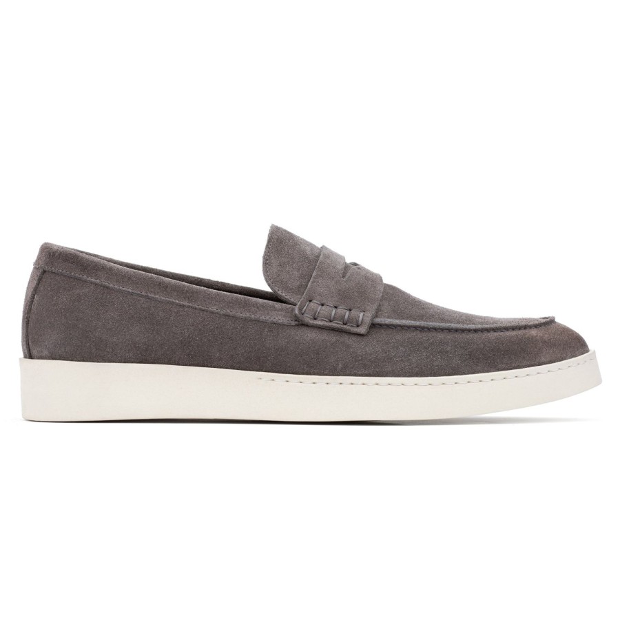 Shoes To Boot New York | Voss Penny Loafer Grey Suede