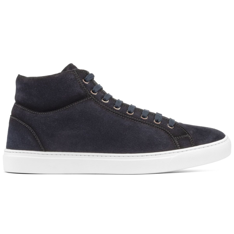 Shoes To Boot New York | Luther High Top Sneaker Navy Blue Suede