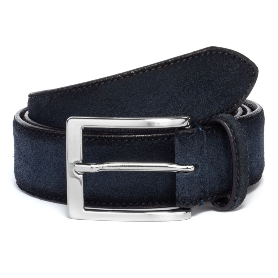 Accessories To Boot New York | Belt Navy Aero Suede