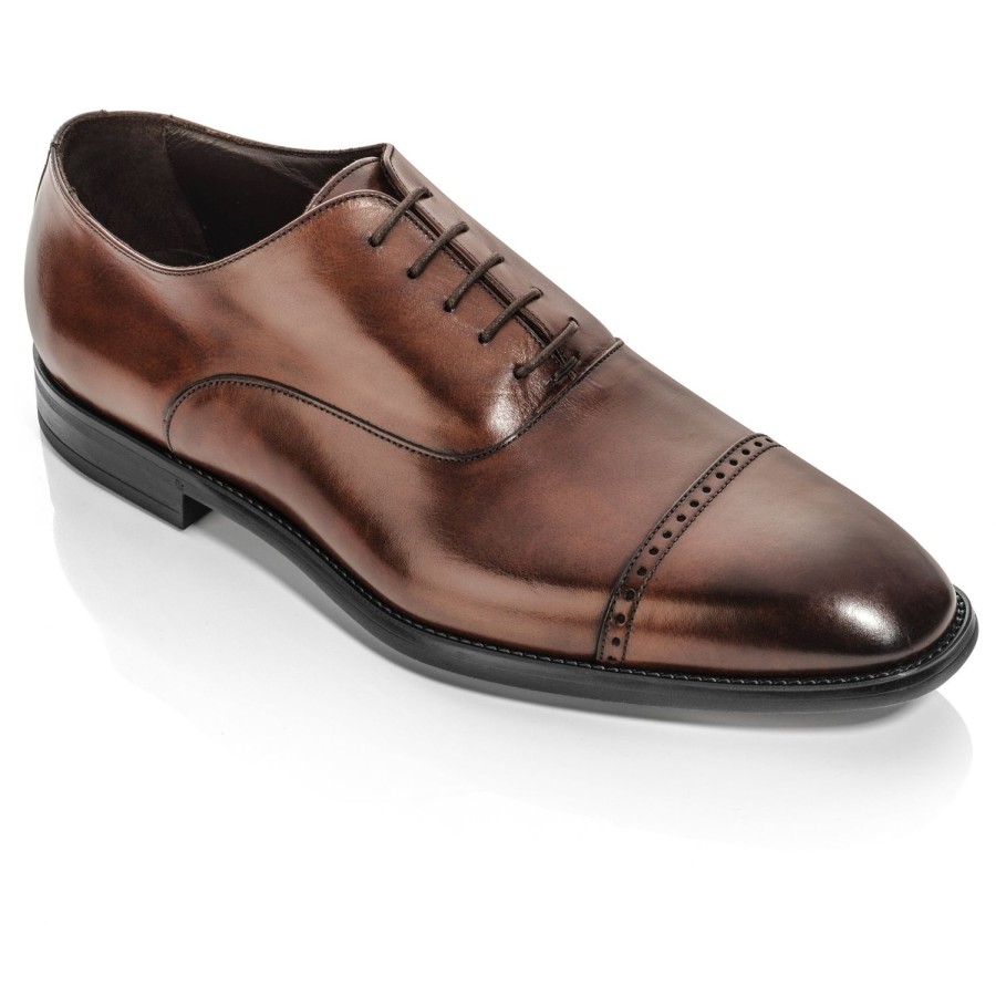 Shoes To Boot New York | Alessio Cap Toe Oxford Burnished Brown