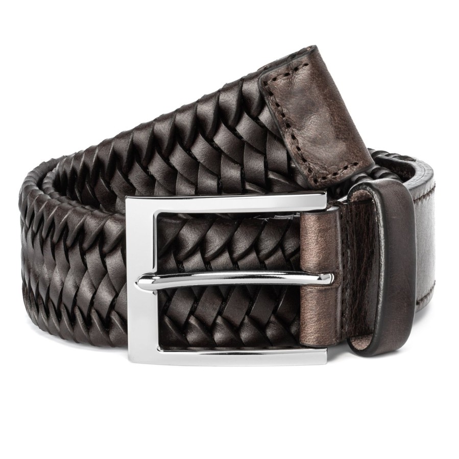 Accessories To Boot New York | Woven Belt Dark Brown