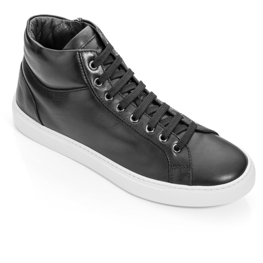 Shoes To Boot New York | Leonardo Nappa Calf High Top Sneaker Black