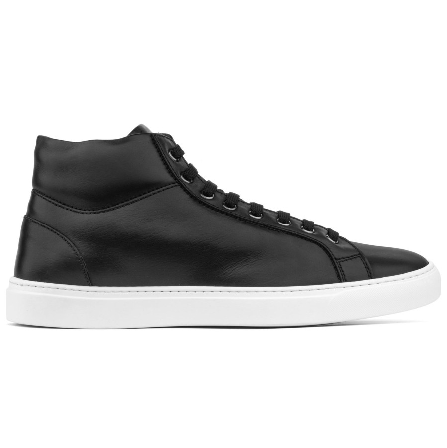 Shoes To Boot New York | Leonardo Nappa Calf High Top Sneaker Black