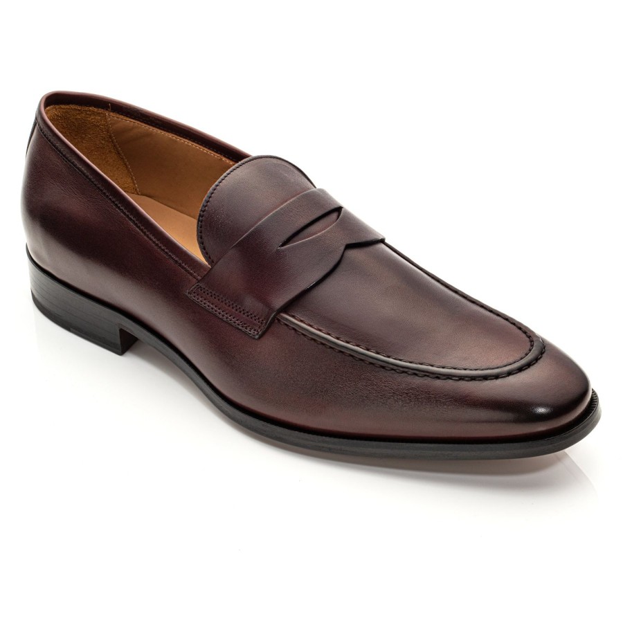 Shoes To Boot New York | Tesoro Calf Slip On Bordeaux