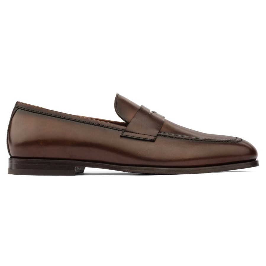 Shoes To Boot New York | Ronny Calf Slip On Burnished Brown