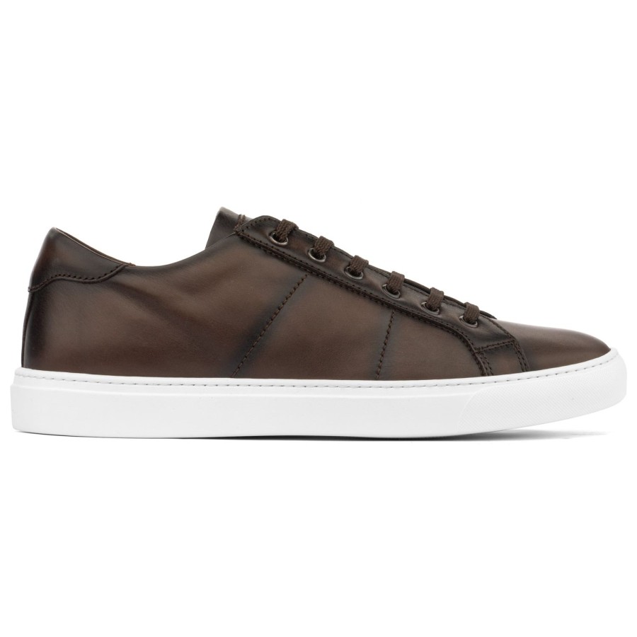 Shoes To Boot New York | Colton Nappa Calf Sneaker Dark Brown