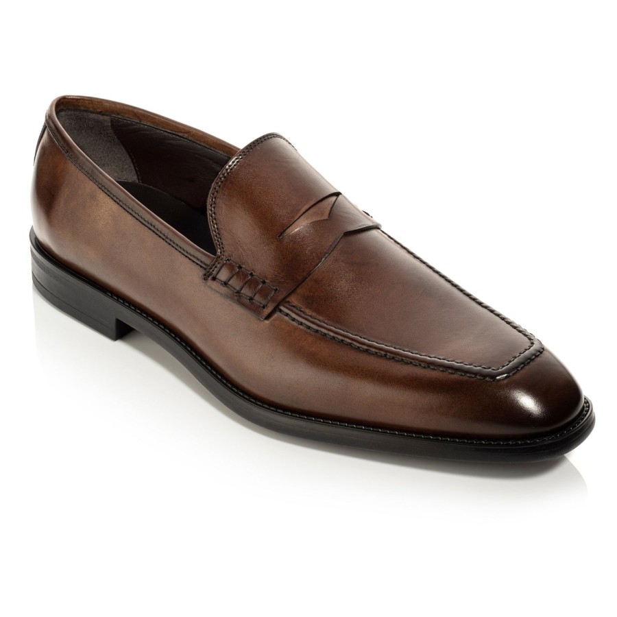 Shoes To Boot New York | Sicily Calf Slip On Burnished Brown