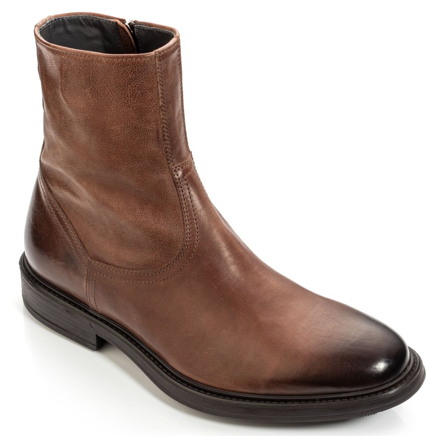 Shoes To Boot New York | Muller Zip Boot Mid Brown Calf