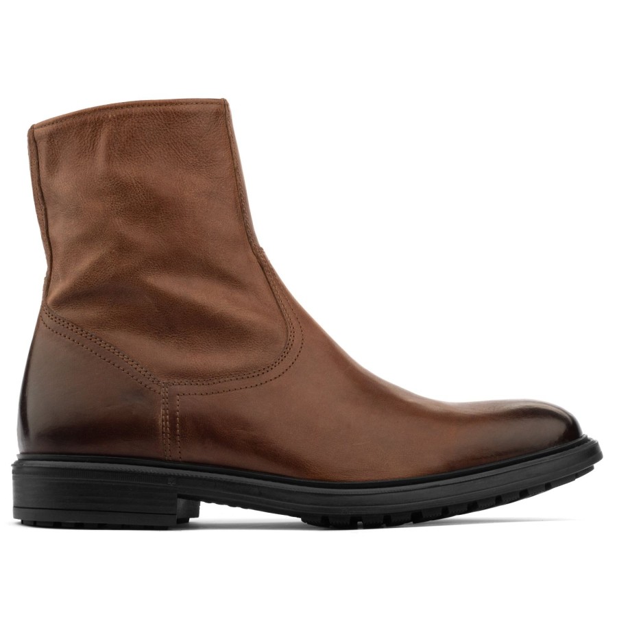 Shoes To Boot New York | Muller Zip Boot Mid Brown Calf