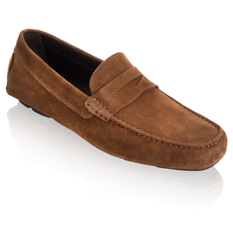 Shoes To Boot New York | Mitchum Suede Driving Shoe Mid-Brown