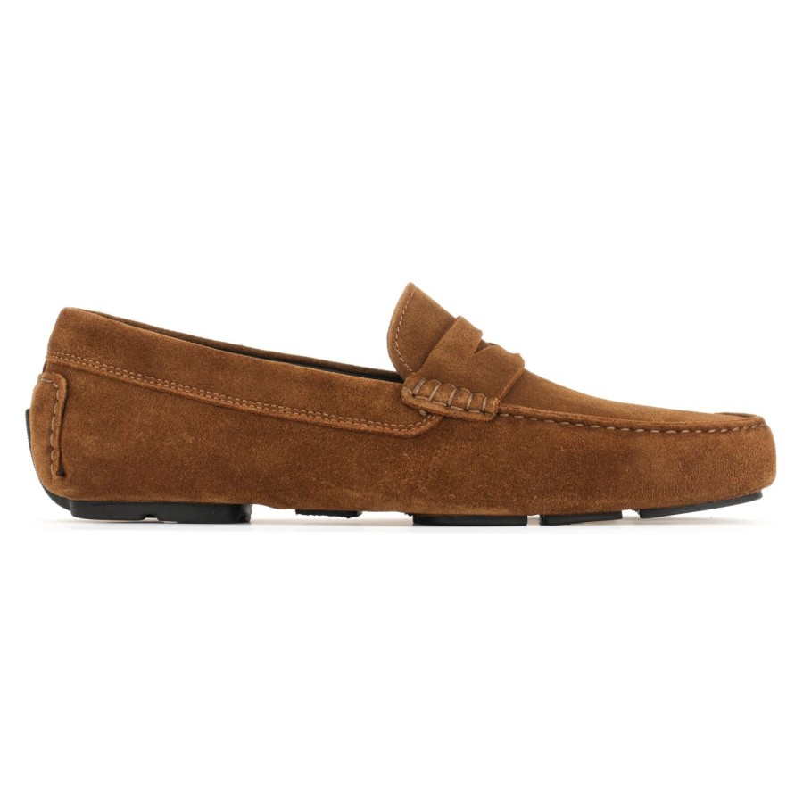 Shoes To Boot New York | Mitchum Suede Driving Shoe Mid-Brown