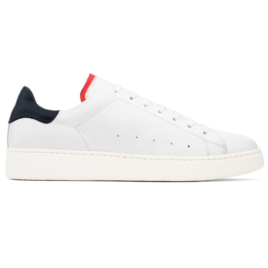 Shoes To Boot New York | Hyde Calf Minimalist Sneaker White/Red/Navy