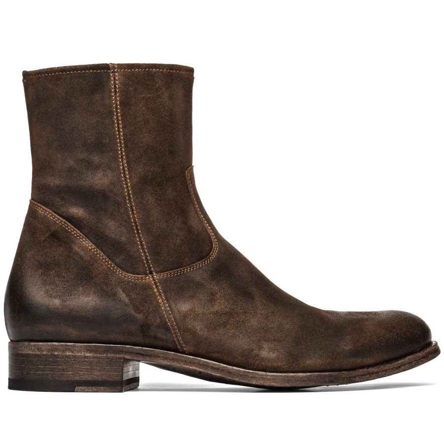 Shoes To Boot New York | Belvedere Zip Boot Mid Brown