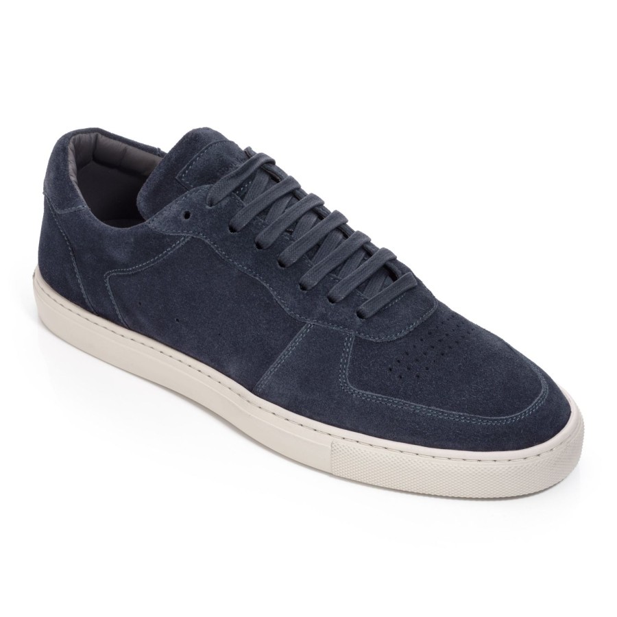 Shoes To Boot New York | Barbera Court Sneaker / Cream Sole Blue Suede