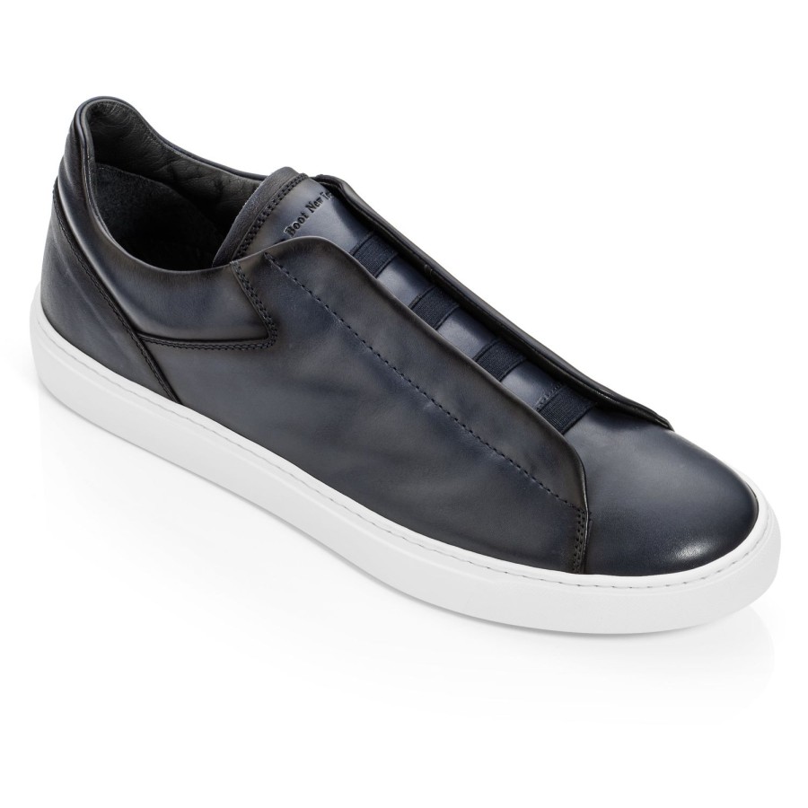 Shoes To Boot New York | Ainsworth Elastic Slip On Sneaker Blue Nappa