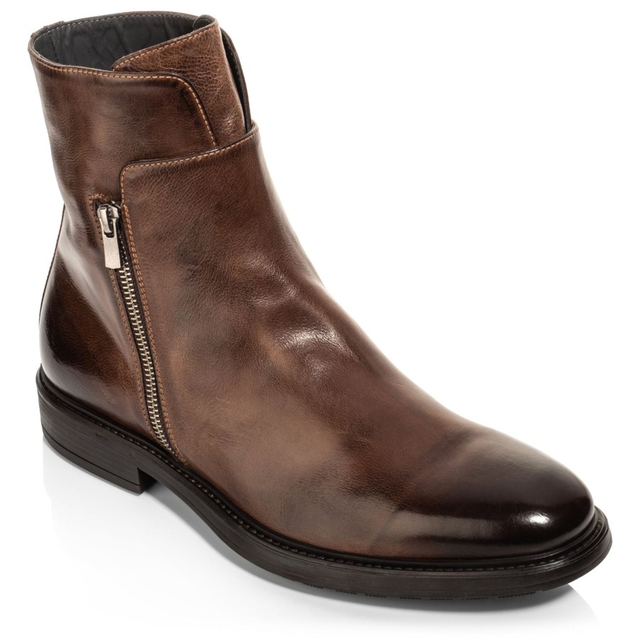 Shoes To Boot New York | Boyd Zipper Boot Cognac Calf