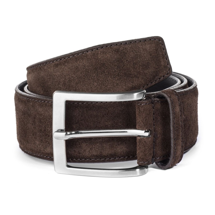 Accessories To Boot New York | Belt Dark Brown Wide Suede