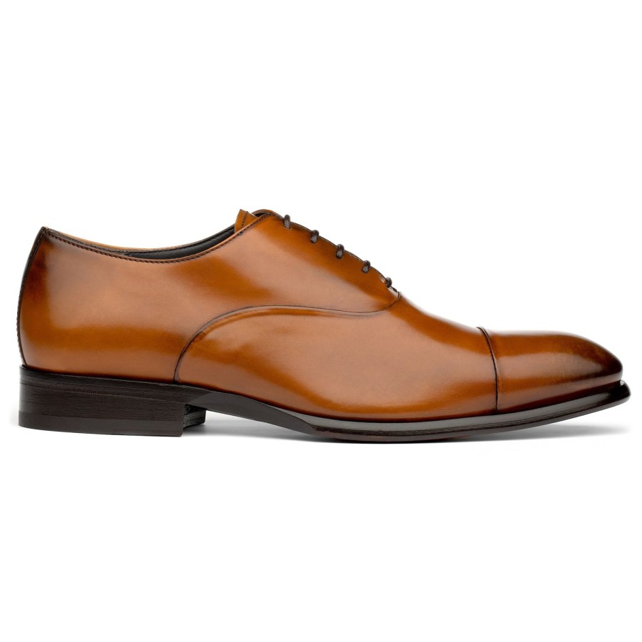 Shoes To Boot New York | Faro Calf Cap Toe Burnished Tan