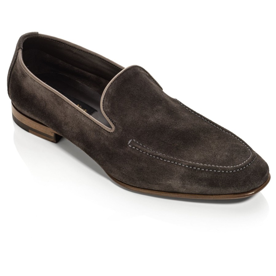 Shoes To Boot New York | Beamon Slip On Anthracite Suede