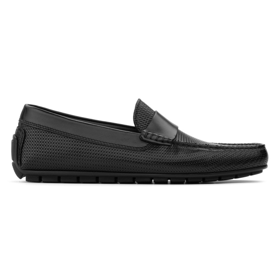 Shoes To Boot New York | Magnus Driving Shoe Black Embossed