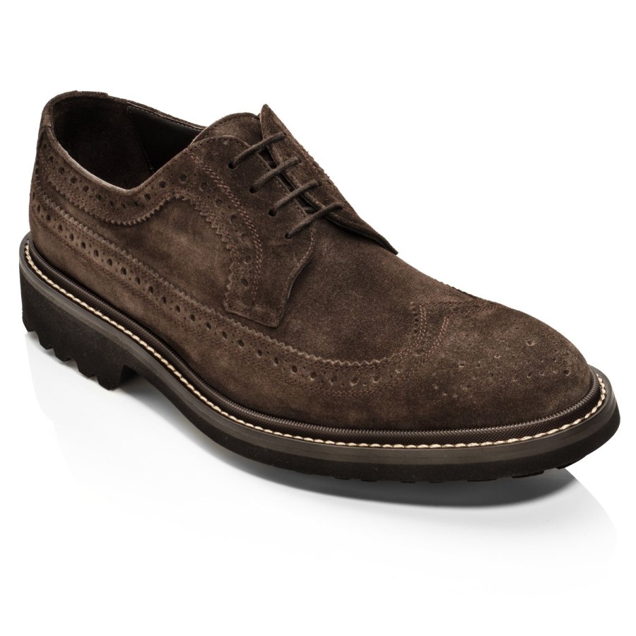 Shoes To Boot New York | Bridgewater Longwing Dark Brown Suede