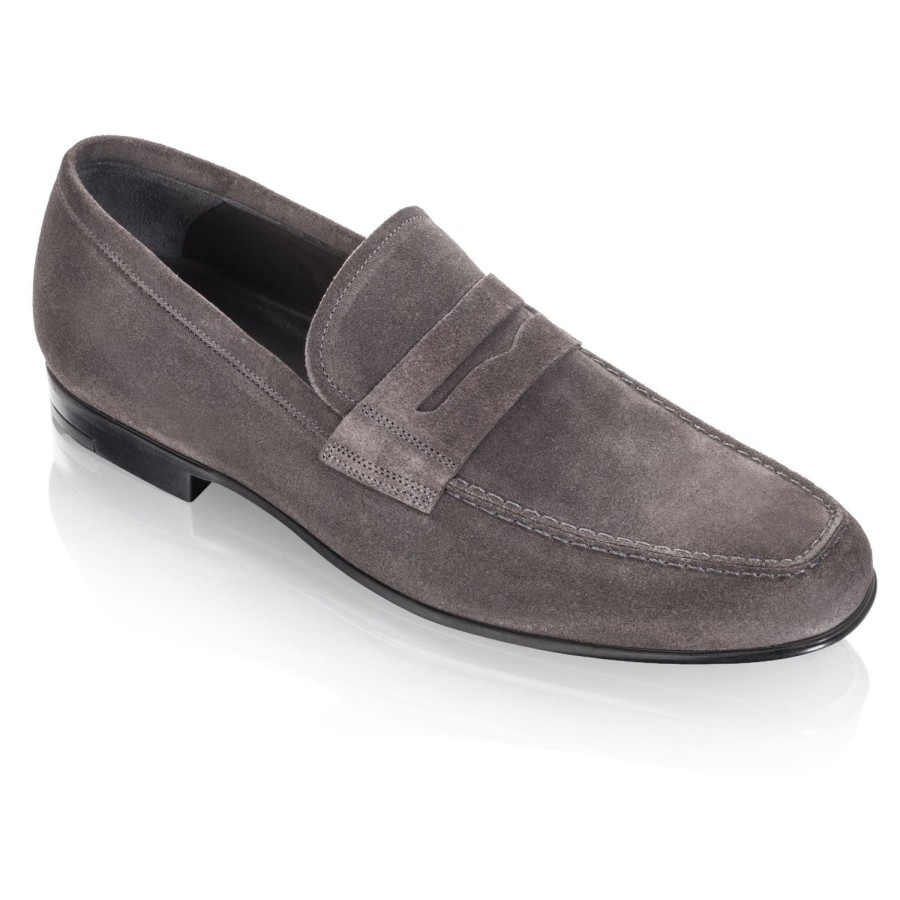 Shoes To Boot New York | Alek Penny Loafer Grey Suede