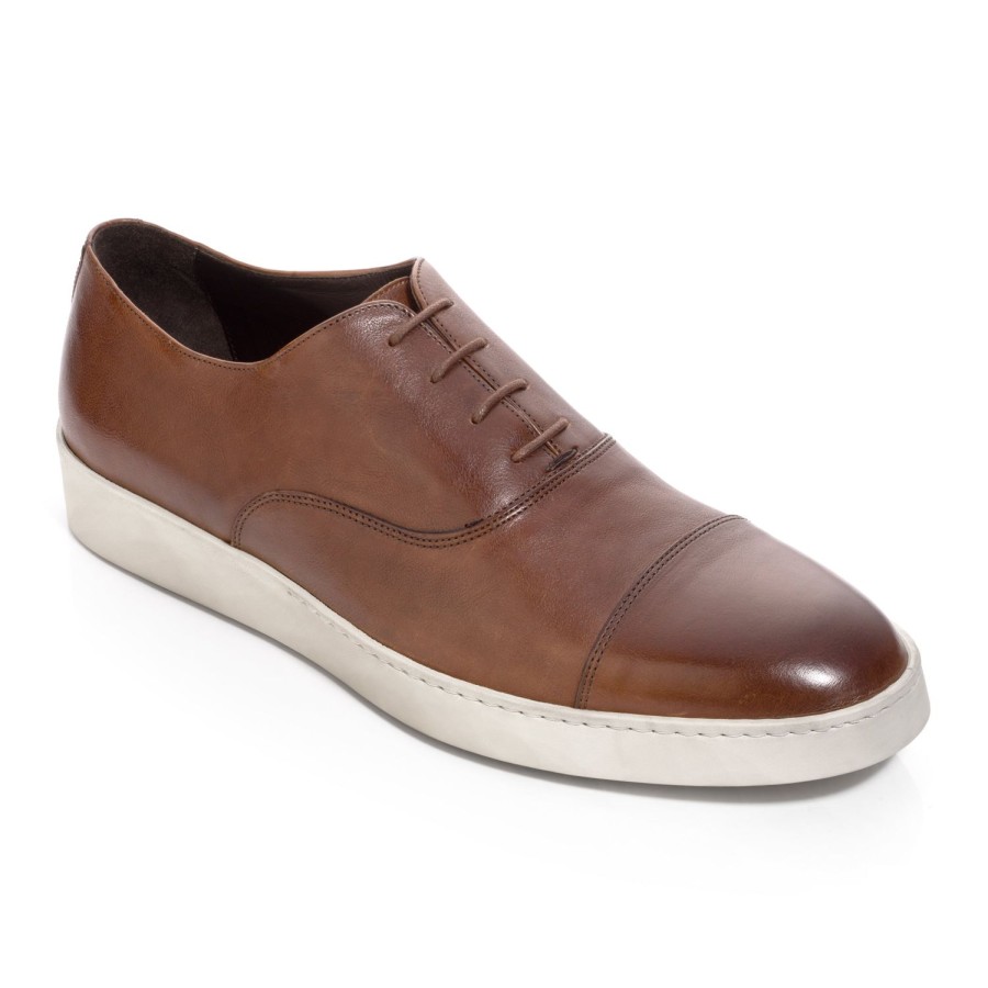 Shoes To Boot New York | Bosley Hybrid Cap Toe Lace Up Cognac Calf