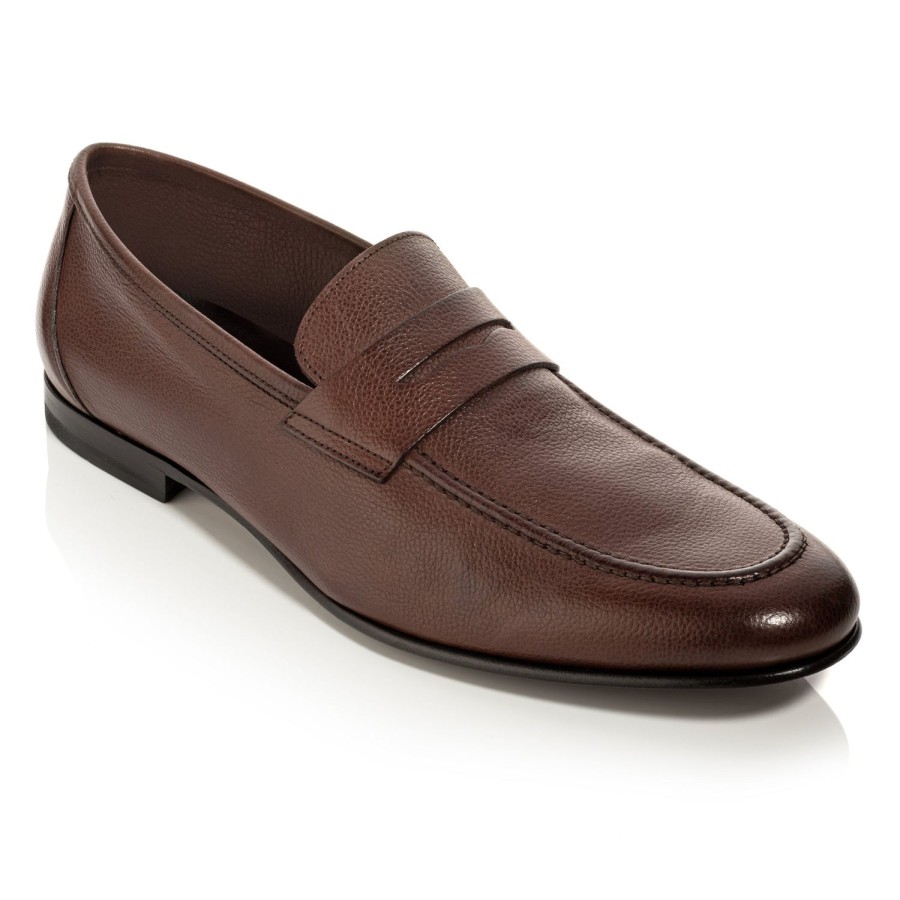 Shoes To Boot New York | Ravello Calf Moccasin Slip On Medium Brown