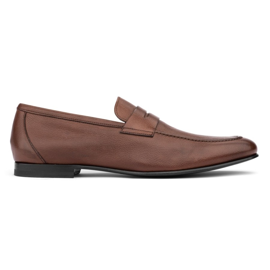 Shoes To Boot New York | Ravello Calf Moccasin Slip On Medium Brown