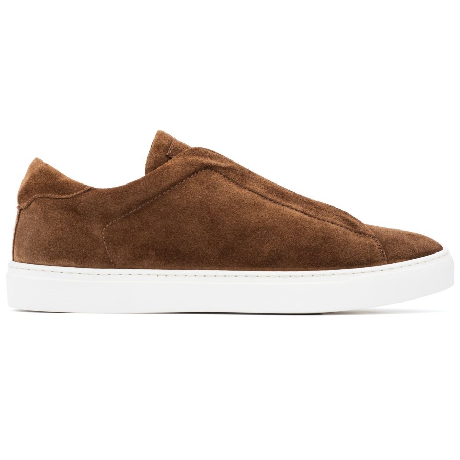 Shoes To Boot New York | Stone Slip-On Sneaker Mid Brown Suede