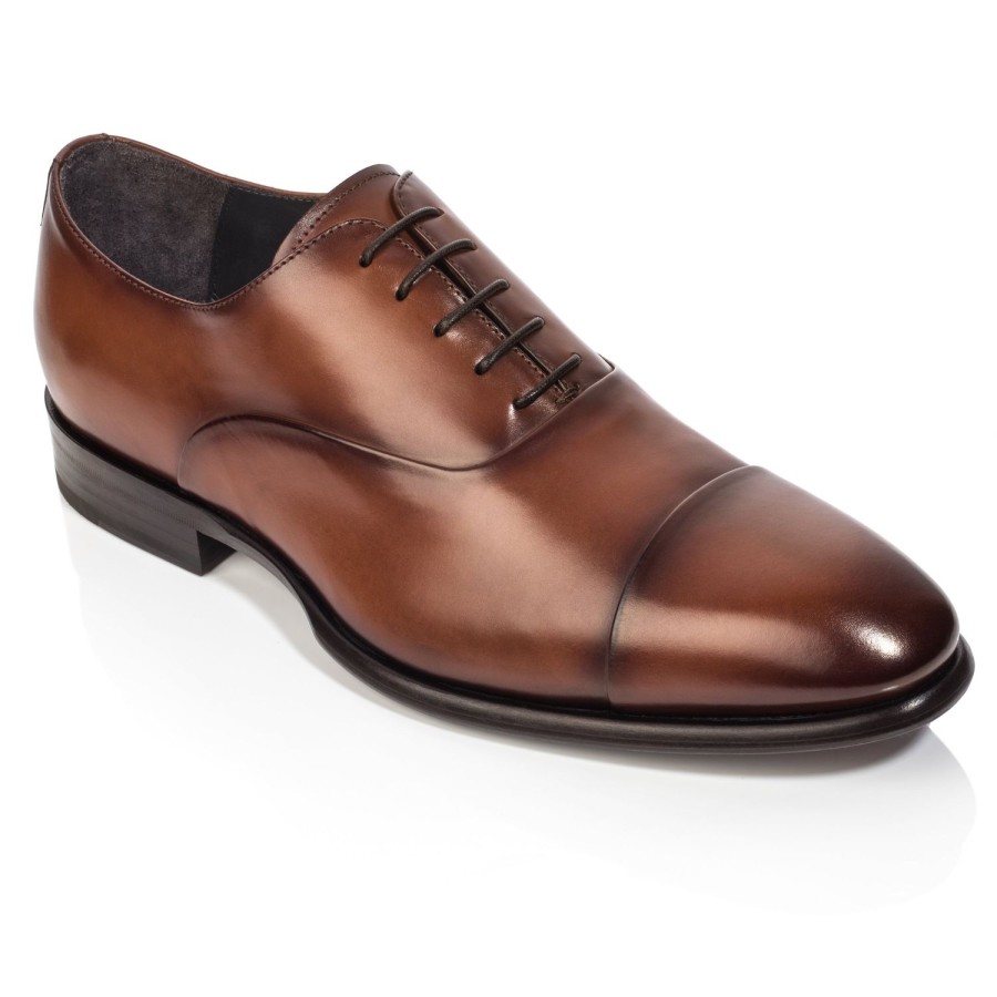 Shoes To Boot New York | Faro Calf Cap Toe Cognac