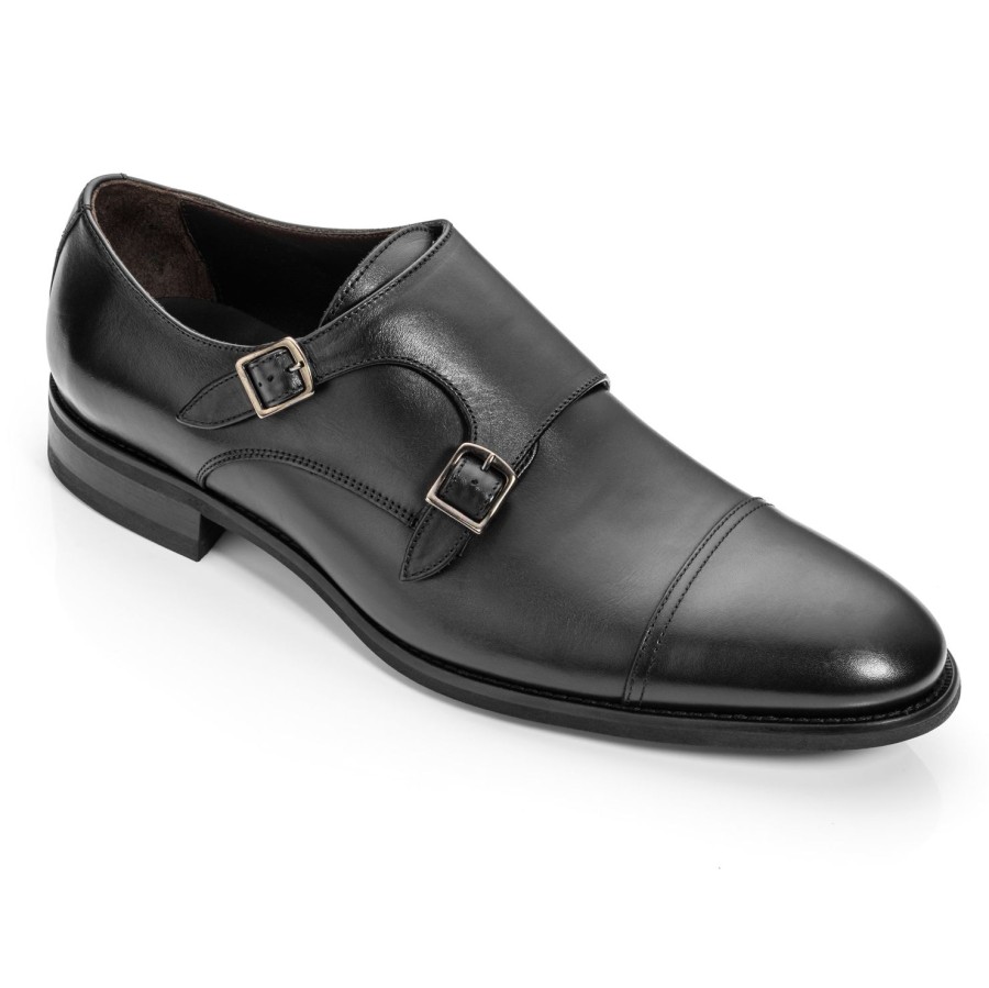 Shoes To Boot New York | Hammill Double Monkstrap Black Calf