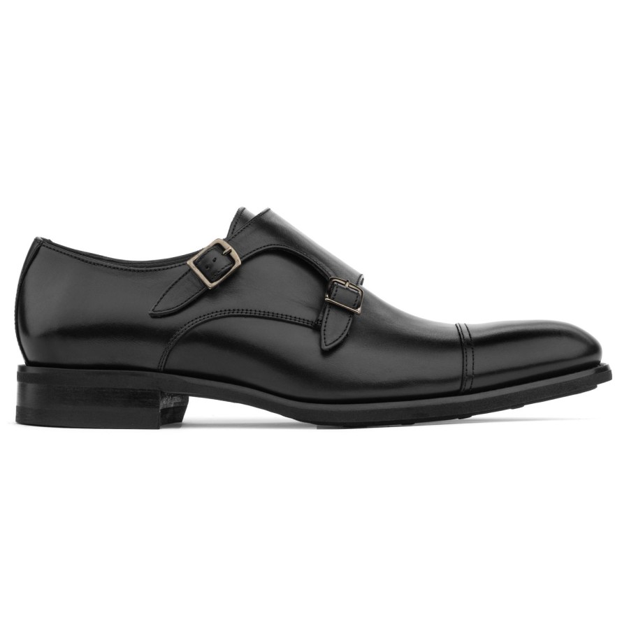 Shoes To Boot New York | Hammill Double Monkstrap Black Calf