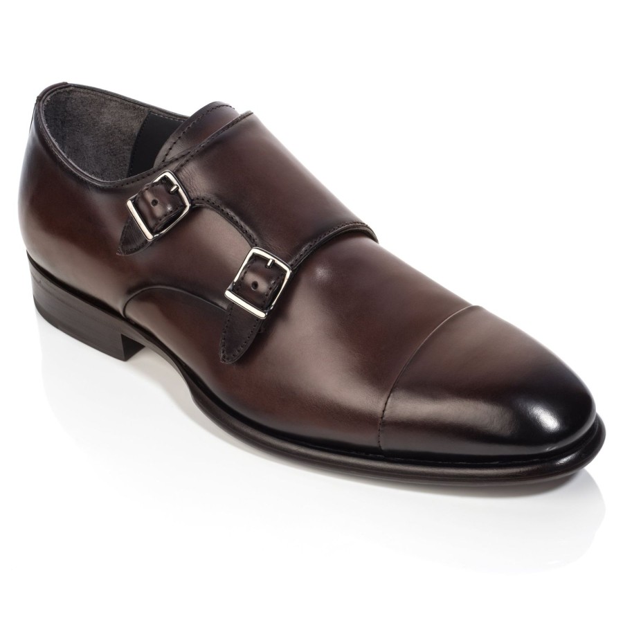 Shoes To Boot New York | Capo Cap Toe Monkstrap Dark Brown