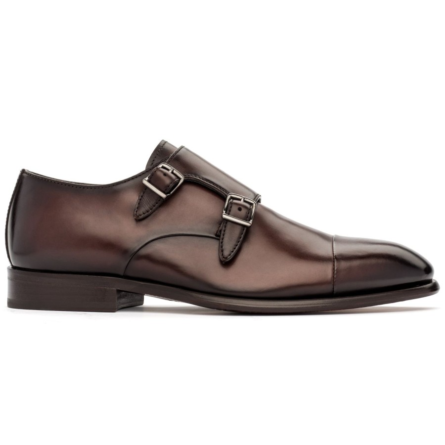 Shoes To Boot New York | Capo Cap Toe Monkstrap Dark Brown