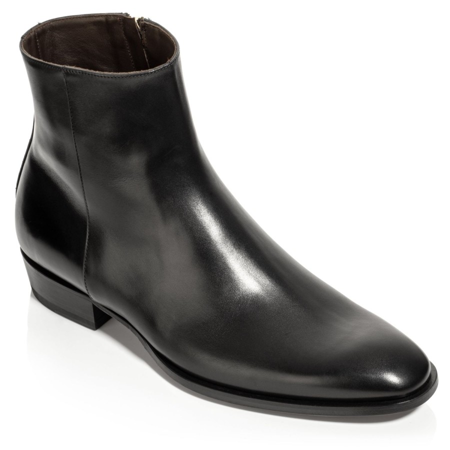 Shoes To Boot New York | Pierce Calf Zip Boot Black