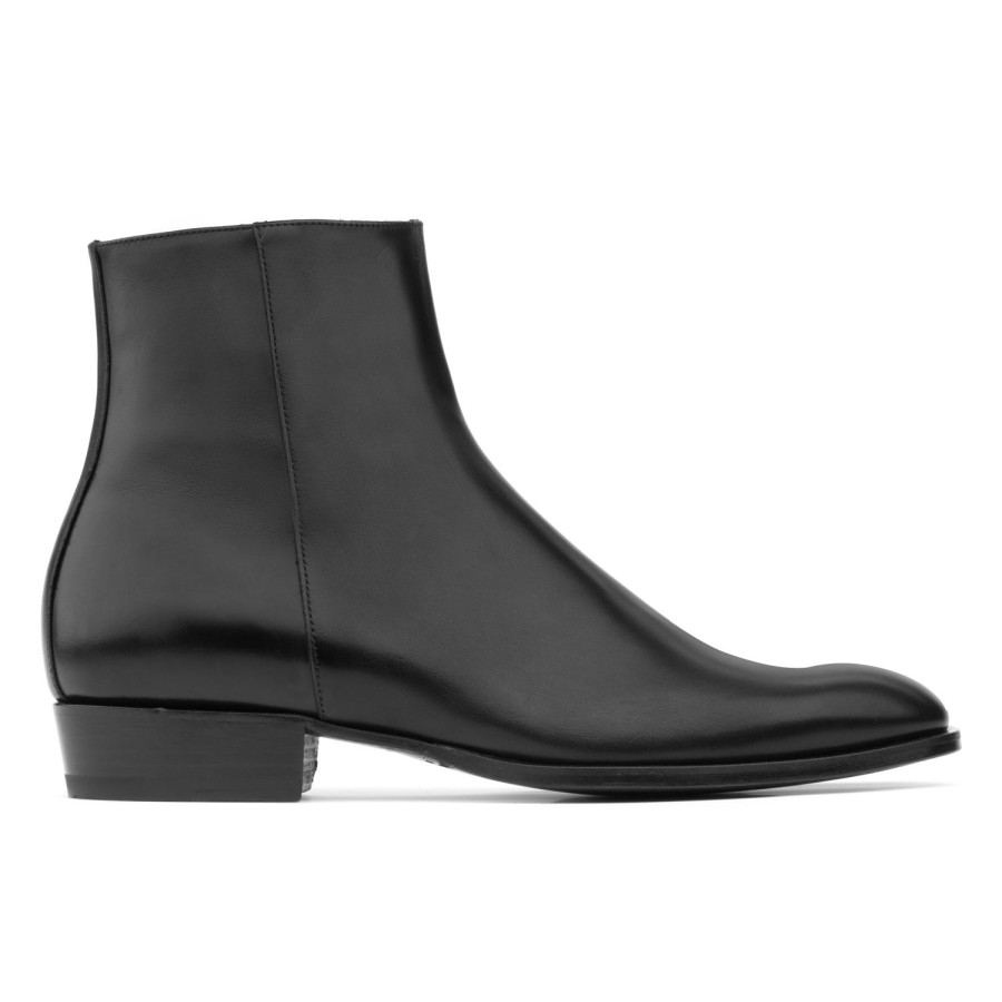 Shoes To Boot New York | Pierce Calf Zip Boot Black