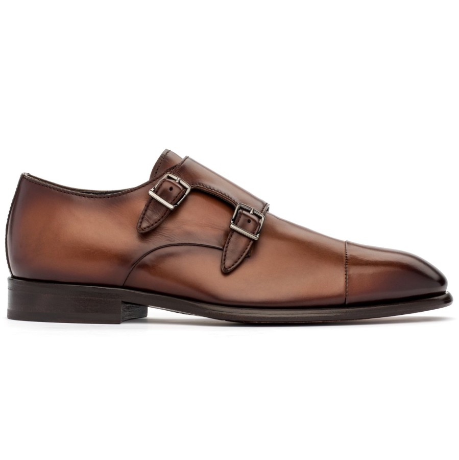 Shoes To Boot New York | Capo Cap Toe Monkstrap Cognac