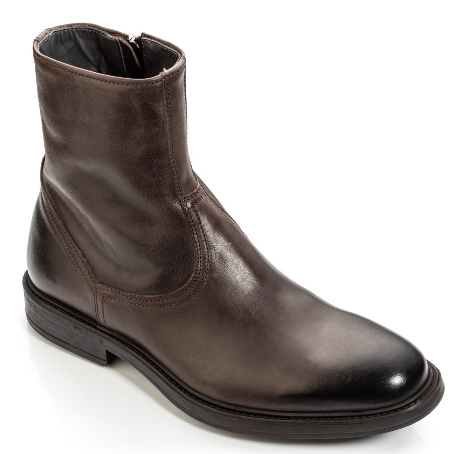 Shoes To Boot New York | Muller Zip Boot Dark Brown Calf