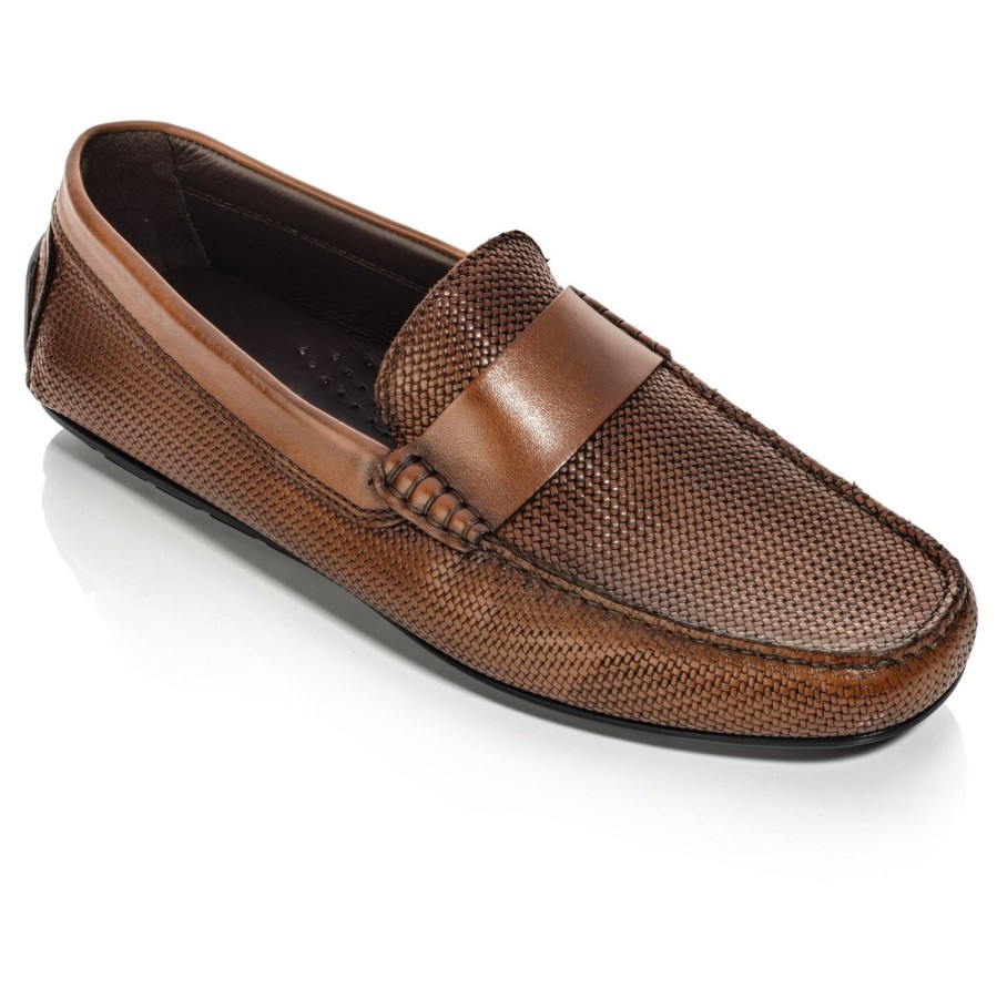 Shoes To Boot New York | Magnus Driving Shoe Burnished Tan