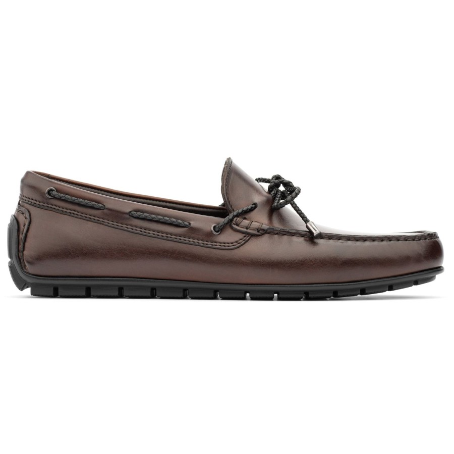 Shoes To Boot New York | Lucio Calf Driving Shoe Brown Burnished