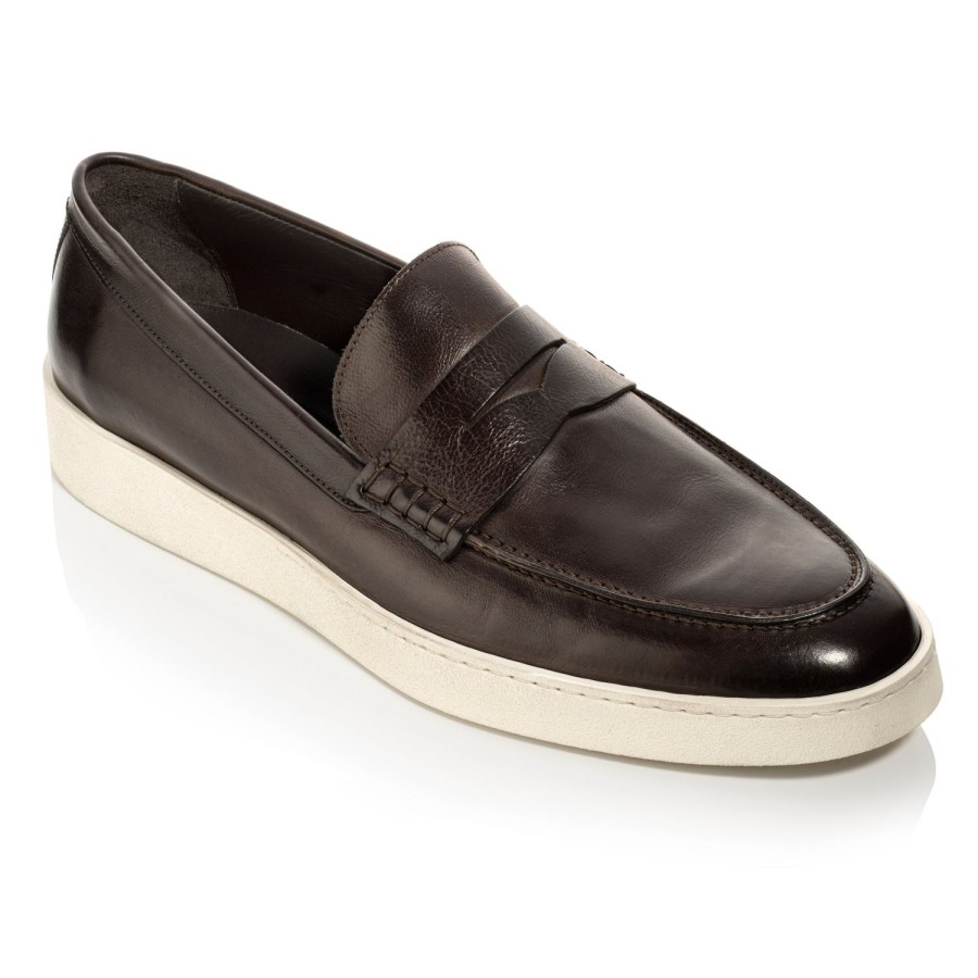 Shoes To Boot New York | Salina Calf Slip On Sneaker Dark Brown