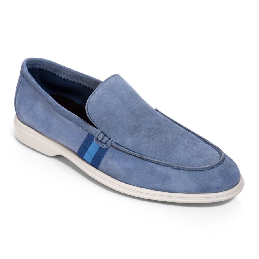 Shoes To Boot New York | Matteo Suede Slip On Pale Blue