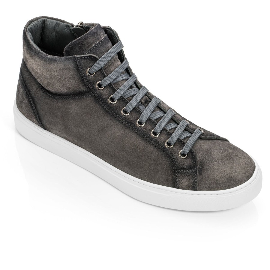 Shoes To Boot New York | Luther High Top Sneaker Grey Aero Suede